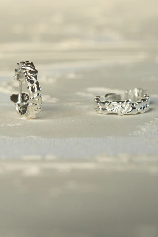 Burren Hoop Earrings Silver