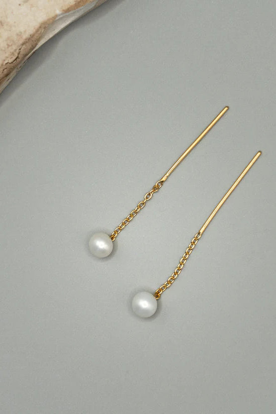 Pearl Drop Earring Gold