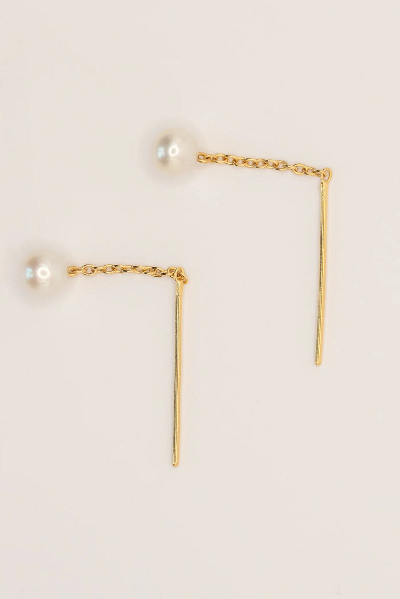 Pearl Drop Earring Gold