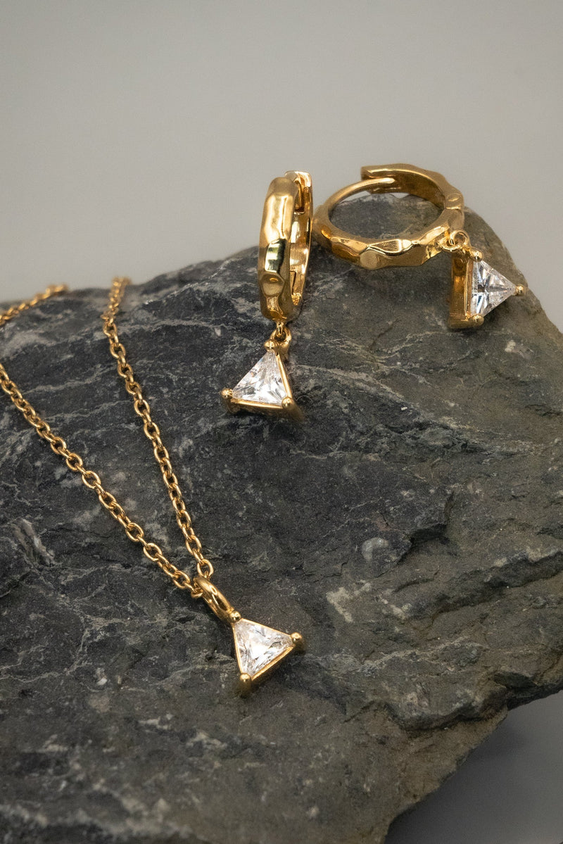 Prism Hoop Earring Gold