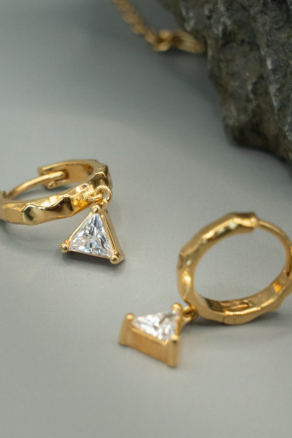 Prism Hoop Earring Gold