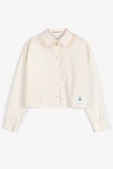 Lace Ending Poplin Shirt