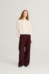 Lace Ending Poplin Shirt