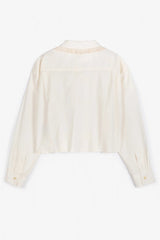 Lace Ending Poplin Shirt