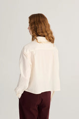 Lace Ending Poplin Shirt