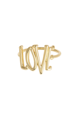 LOVE Rules Ring in Gold