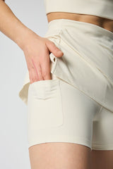 High Rise Skort in Ivory