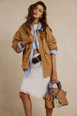 Denim Jacket in Meerkat Brown