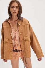 Denim Jacket in Meerkat Brown