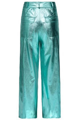 Metallic Trousers in Blue