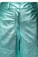 Metallic Trousers in Blue