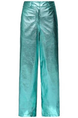 Metallic Trousers in Blue