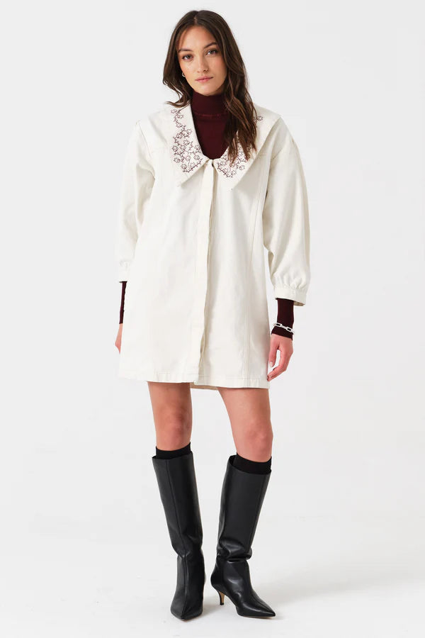 Neve Dress in Ecru