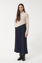 Sophie Wide Leg Trouser in Denim Blue