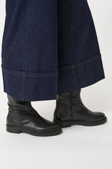 Sophie Wide Leg Trouser in Denim Blue