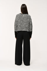 Knit Jumper in Black Fleck