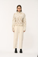 Knit Jumper in Cow Print
