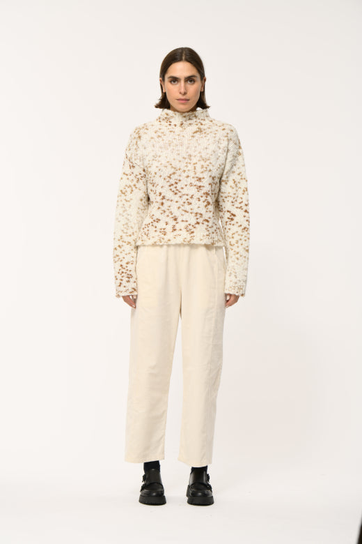 Knit Jumper in Cow Print