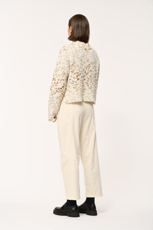 Knit Jumper in Cow Print