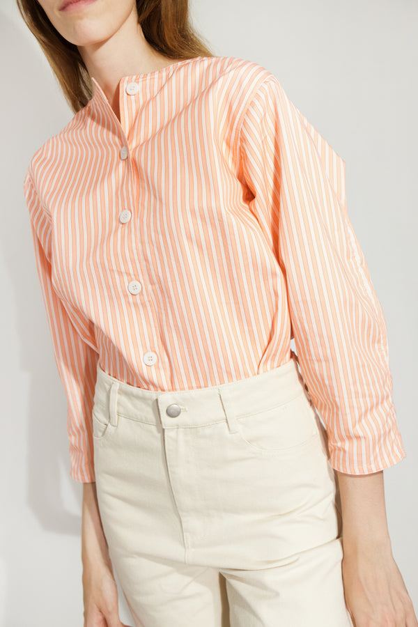 Striped Summer Jacket in Pastel Pink