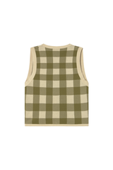 Check Knitted Vest