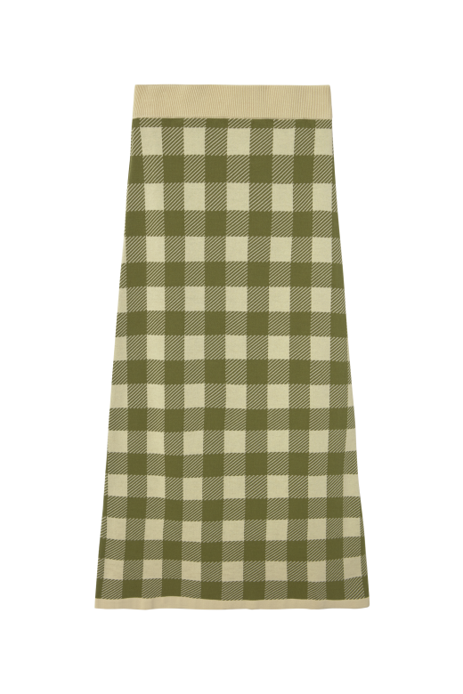 Check Midi Skirt