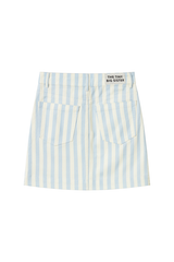 Striped Denim Skirt in Light Blue