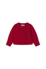 Buttoned Wool Jacket in Red