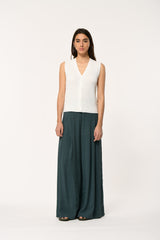 Luciano Wide Leg Trouser in Turquoise