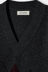 Palea V-Neck Sweater in Dark Grey