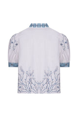 Poppy Blouse in Indigo Coral