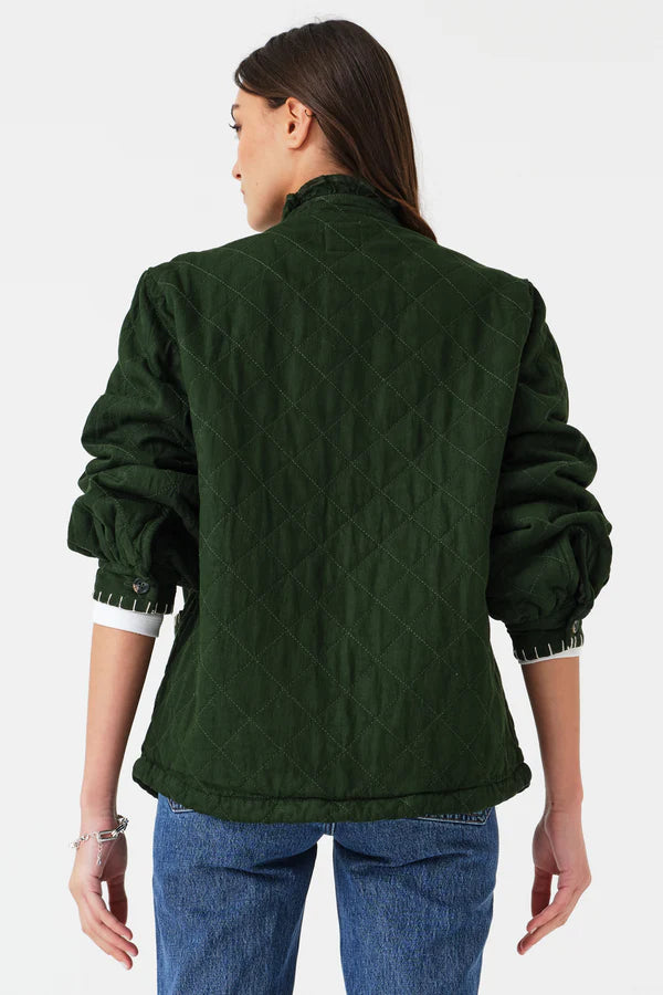 Pablo Quilted Jacket in Dark Pine