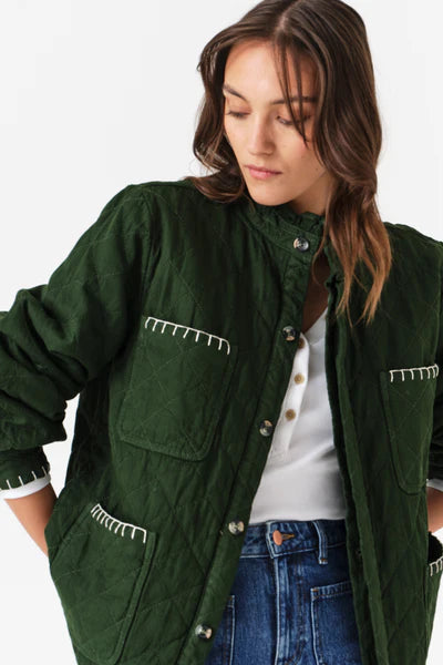 Pablo Quilted Jacket in Dark Pine