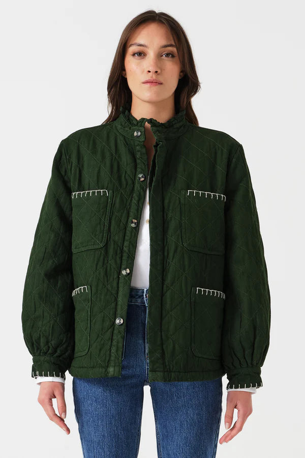 Pablo Quilted Jacket in Dark Pine