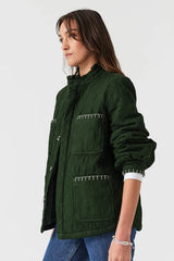 Pablo Quilted Jacket in Dark Pine
