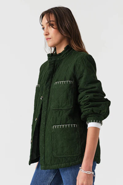 Pablo Quilted Jacket in Dark Pine