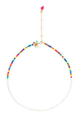 Pearl & Zing Rainbow Necklace