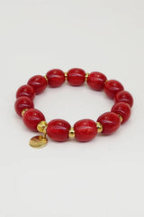 Shimmer Scrunchie Bracelet in Red