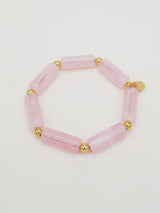 Colored Tube Scrunchie Bracelet in Pink