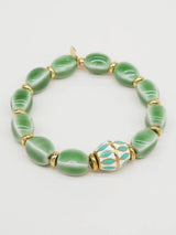 Ceramic Scrunchie Bracelet in Pale Green