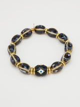 Ceramic Scrunchie Bracelet in Black