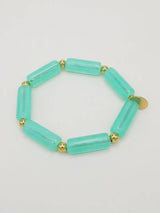 Colored Tube Scrunchie Bracelet in Blue