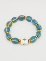 Ceramic Scrunchie Bracelet in Turquoise