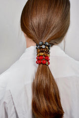 Shimmer Scrunchie Bracelet in Red