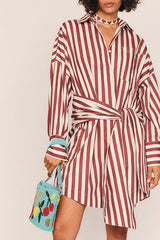 Tie Waist Shirt Dress