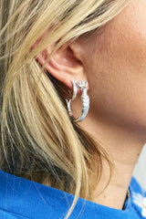 Small Mermaid Hoop Earrings in Silver