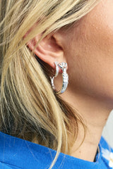 Big Mermaid Hoop Earrings in Silver