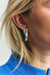 Small Mermaid Hoop Earrings in Silver