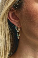 Small Storybook Hoop Earrings in Gold