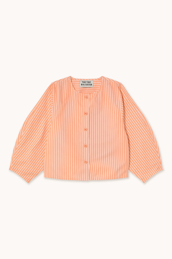 Striped Summer Jacket in Pastel Pink